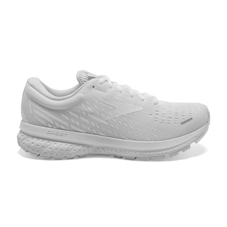 Brooks Ghost 13 Mens Road Running Shoes - White/White - Indonesia (JOVK-89741)